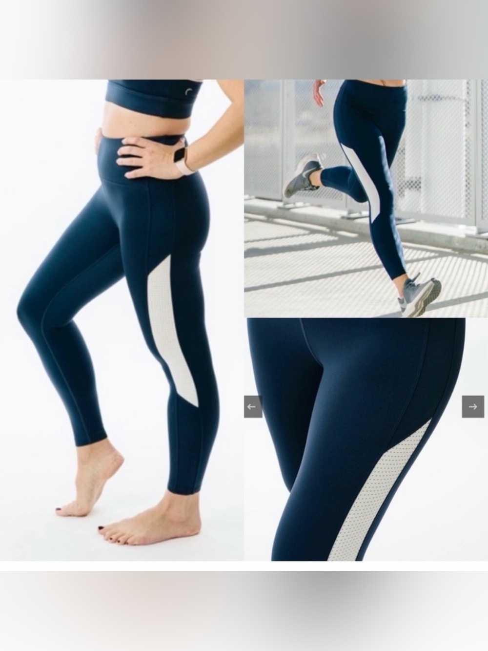 Zyia Active Navy high rise primo mesh 7/8 leggings New without tags